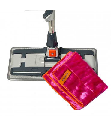 PUZZFUXX Bodenwischer-Set "Krok" mit pink Bodentuch.